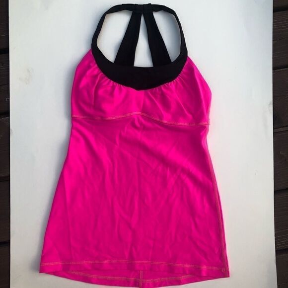 Lululemon Scoop Me Up Tank II Stripe raspberry hot pink Barbiecore tank top 4 - Picture 3 of 12